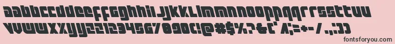 Exoplanetleft Font – Black Fonts on Pink Background