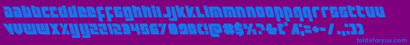 Exoplanetleft Font – Blue Fonts on Purple Background