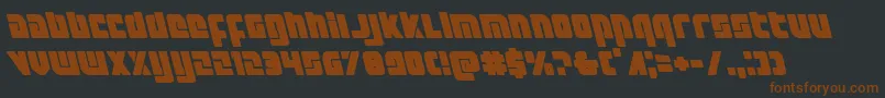 Exoplanetleft Font – Brown Fonts on Black Background