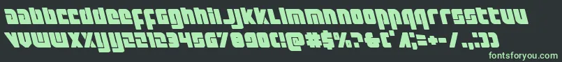 Exoplanetleft Font – Green Fonts on Black Background