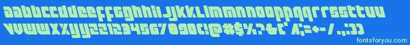 Exoplanetleft Font – Green Fonts on Blue Background