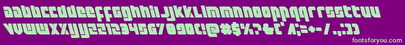 Exoplanetleft Font – Green Fonts on Purple Background