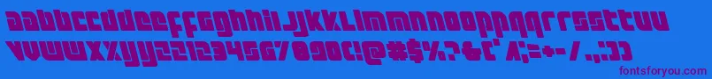 Exoplanetleft Font – Purple Fonts on Blue Background