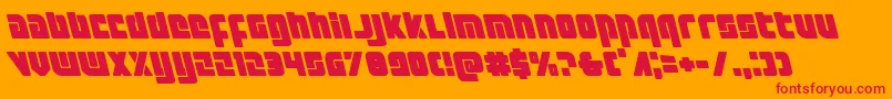 Exoplanetleft Font – Red Fonts on Orange Background