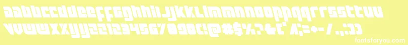 Exoplanetleft Font – White Fonts on Yellow Background