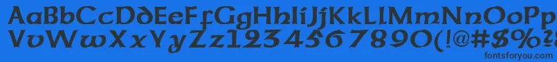 CorsageRegular Font – Black Fonts on Blue Background