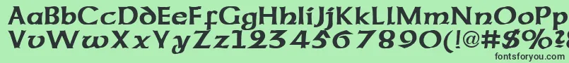 CorsageRegular Font – Black Fonts on Green Background