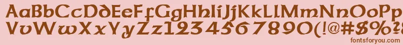 CorsageRegular Font – Brown Fonts on Pink Background