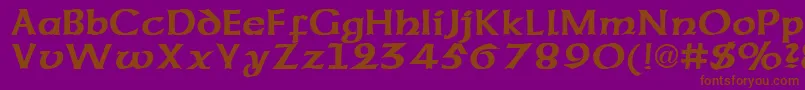 CorsageRegular Font – Brown Fonts on Purple Background