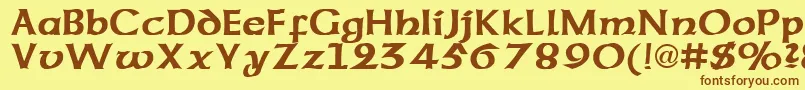 CorsageRegular Font – Brown Fonts on Yellow Background