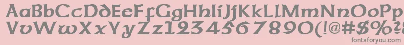 フォントCorsageRegular – ピンクの背景に灰色の文字