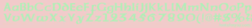 CorsageRegular Font – Green Fonts on Pink Background