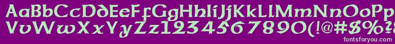 CorsageRegular Font – Green Fonts on Purple Background