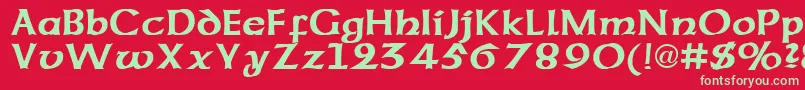 CorsageRegular Font – Green Fonts on Red Background