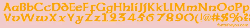 CorsageRegular Font – Orange Fonts on Pink Background