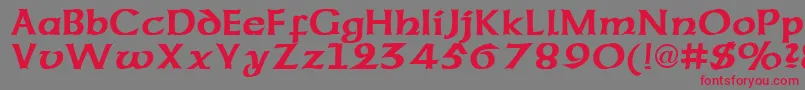 CorsageRegular Font – Red Fonts on Gray Background