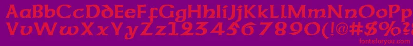 CorsageRegular Font – Red Fonts on Purple Background