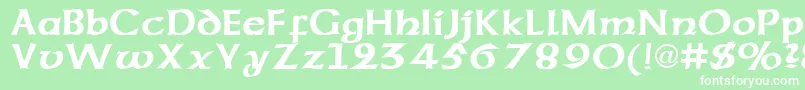 CorsageRegular Font – White Fonts on Green Background