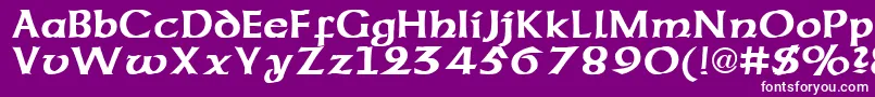 CorsageRegular Font – White Fonts on Purple Background