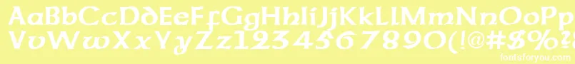 CorsageRegular Font – White Fonts on Yellow Background