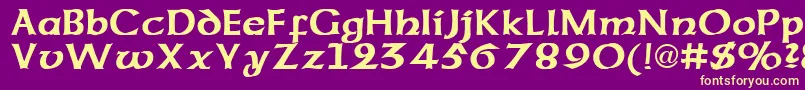 CorsageRegular Font – Yellow Fonts on Purple Background