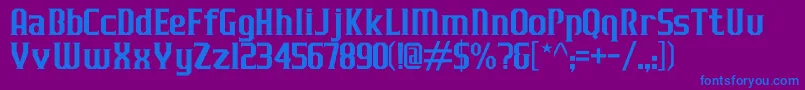 JLogRazorEdgeNormal Font – Blue Fonts on Purple Background