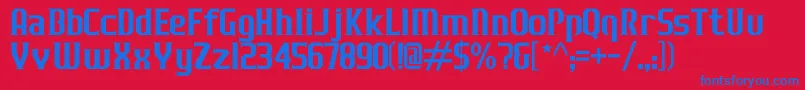 JLogRazorEdgeNormal Font – Blue Fonts on Red Background