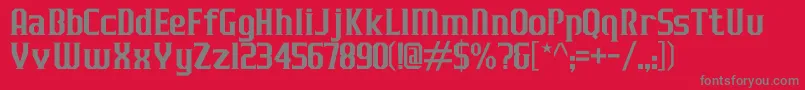 JLogRazorEdgeNormal Font – Gray Fonts on Red Background