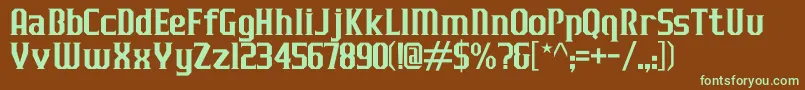 JLogRazorEdgeNormal Font – Green Fonts on Brown Background