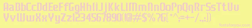 JLogRazorEdgeNormal Font – Pink Fonts on Yellow Background