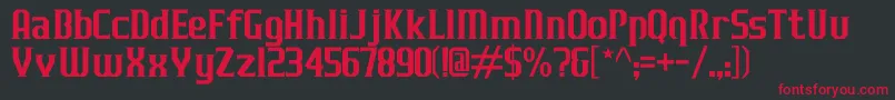 JLogRazorEdgeNormal Font – Red Fonts on Black Background