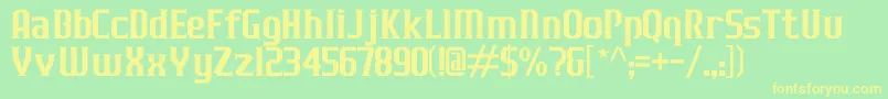 JLogRazorEdgeNormal Font – Yellow Fonts on Green Background