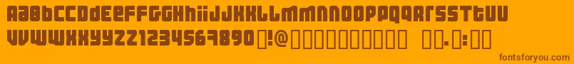 Threhw Font – Brown Fonts on Orange Background