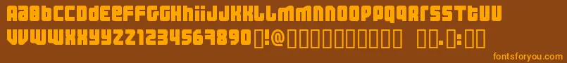 Threhw Font – Orange Fonts on Brown Background