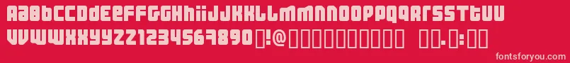 Threhw Font – Pink Fonts on Red Background