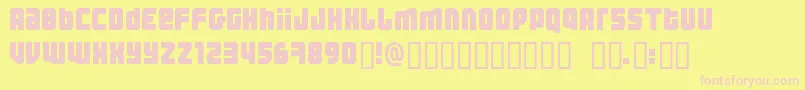 Threhw Font – Pink Fonts on Yellow Background
