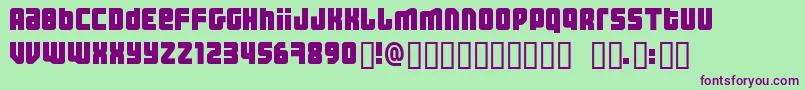 Threhw Font – Purple Fonts on Green Background