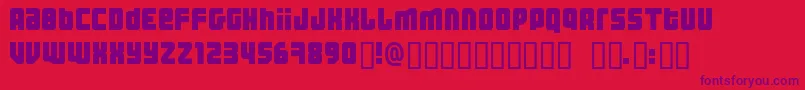 Threhw Font – Purple Fonts on Red Background
