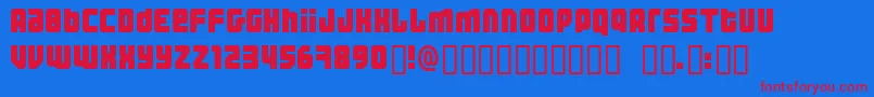 Threhw Font – Red Fonts on Blue Background