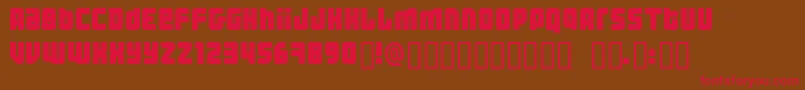 Threhw Font – Red Fonts on Brown Background