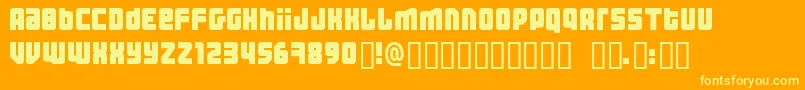 Threhw Font – Yellow Fonts on Orange Background