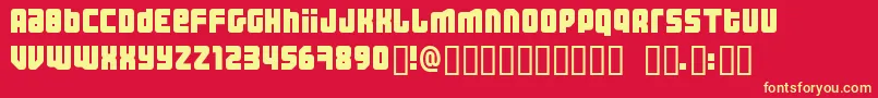 Threhw Font – Yellow Fonts on Red Background