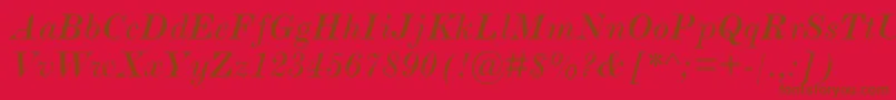 ScotchRomanMtItalic Font – Brown Fonts on Red Background