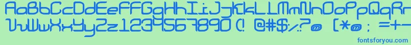 フォントCouriero – 青い文字は緑の背景です。