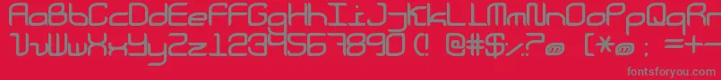 フォントCouriero – 赤い背景に灰色の文字