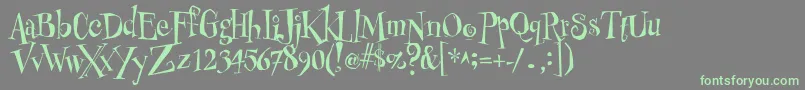 CheshirskiyCatRoman Font – Green Fonts on Gray Background