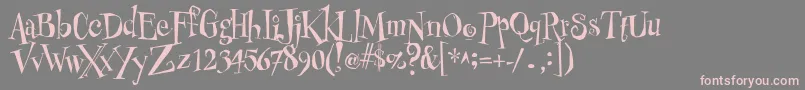 CheshirskiyCatRoman Font – Pink Fonts on Gray Background