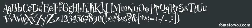 CheshirskiyCatRoman Font – White Fonts on Black Background
