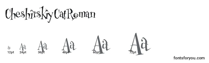 CheshirskiyCatRoman Font Sizes
