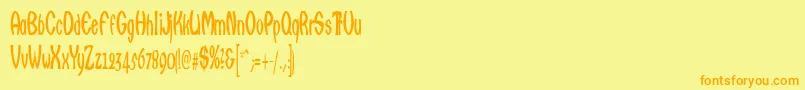 Qarats Font – Orange Fonts on Yellow Background